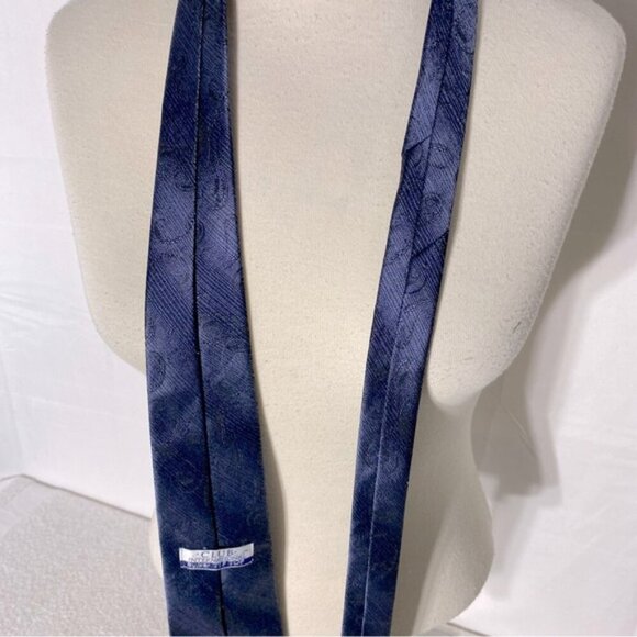 Vintage Club International Navy Blue Paisley Tie - Picture 5 of 10